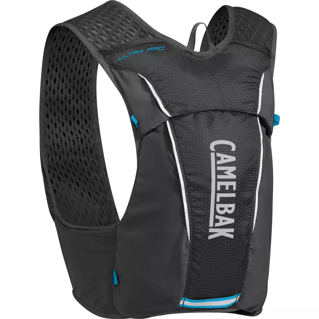 Camelbak running backpack / vest with water bottles Ultra Pro Vest 1L Quick Stow Flask Black/Atomic Blue