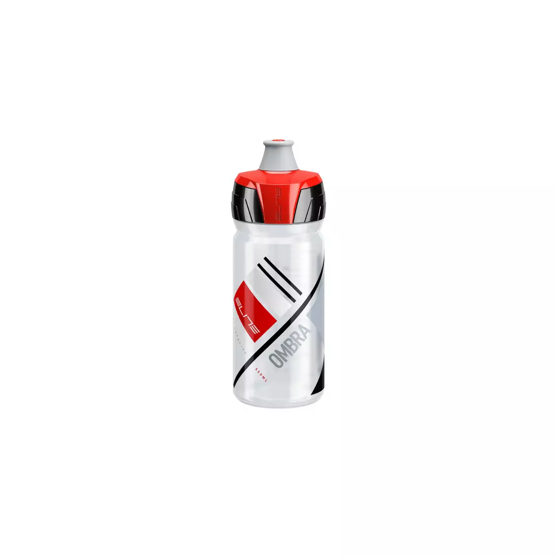 Elite Ombra bicycle bottle Clear-Red Graphics 550ml EL0150113 SS19