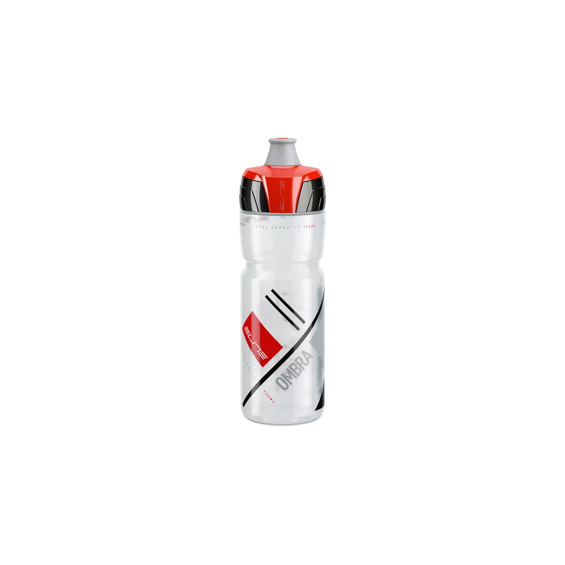 Elite Ombra bicycle bottle Clear-Red Graphics 750ml EL0150506 SS19