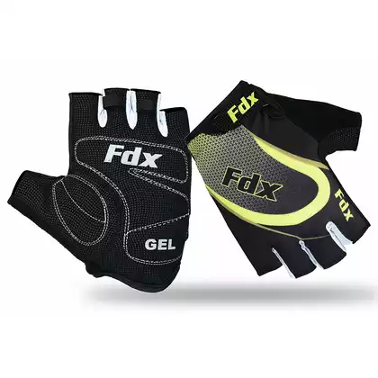 FDX 1010 męskie rękawiczki rowerowe czarno-żółte