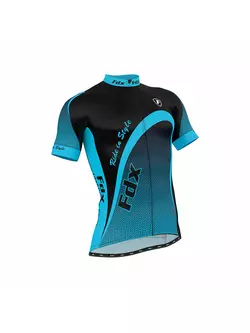 FDX 1010 summer cycling set: jersey + bib shorts, black and blue