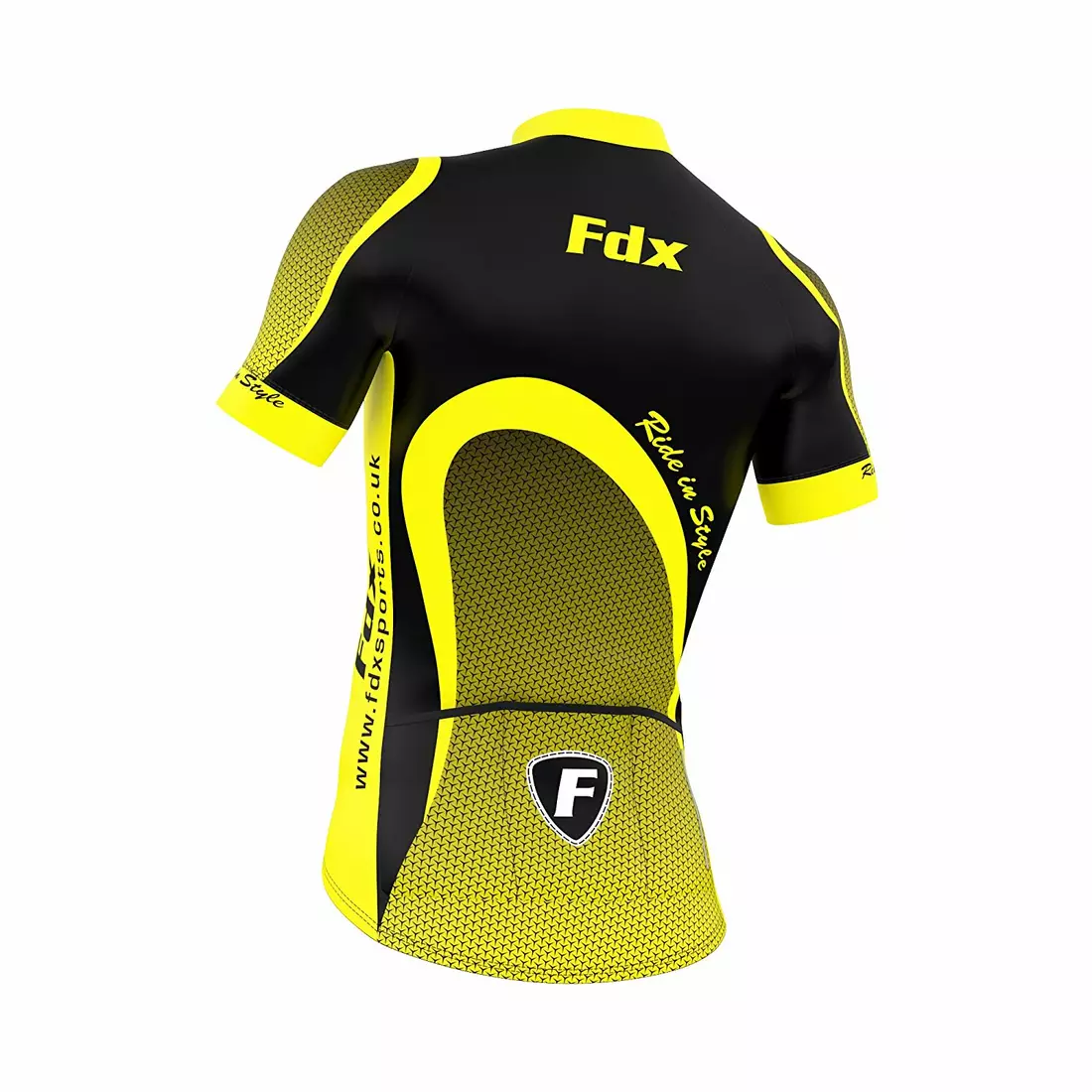 FDX 1010 summer cycling set jersey + bib shorts black and yellow