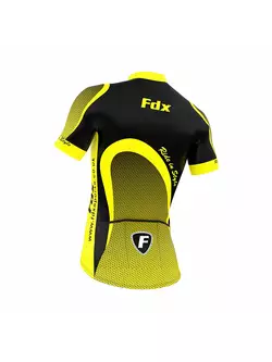 FDX 1010 summer cycling set jersey + bib shorts black and yellow