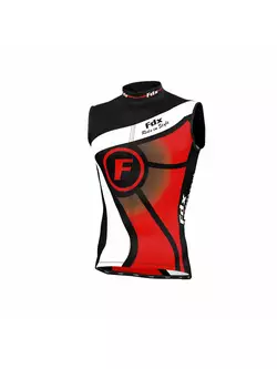 FDX 1020 men's sleeveless cycling jersey black and red
