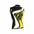 FDX 1020 men's sleeveless cycling jersey black and yellow