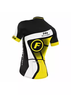 FDX 1020 summer cycling set jersey + bib shorts black and yellow