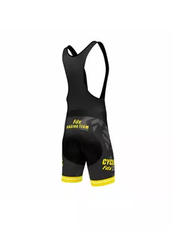 FDX 1050 bib shorts, black and yellow