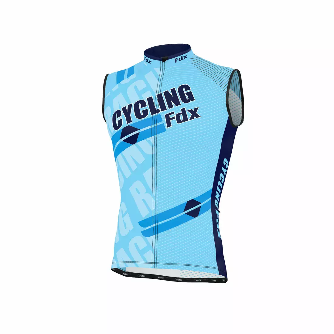 FDX 1050 men's sleeveless cycling jersey black and blue
