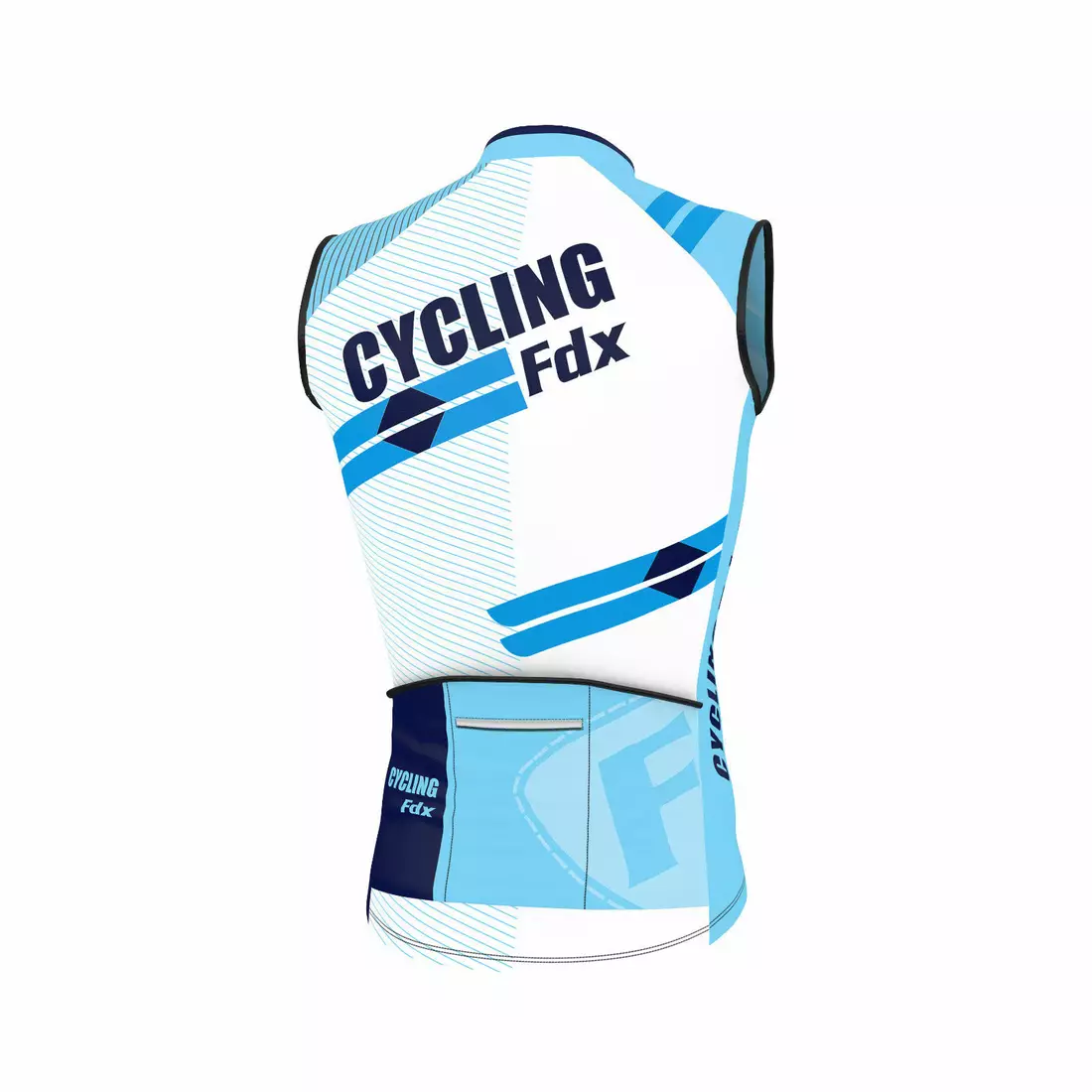 FDX 1050 men's sleeveless cycling jersey black and blue