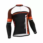 FDX 1220 men's cycling sweatshirt, black and orange