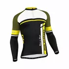 FDX 1220 men's cycling sweatshirt, black and yellow