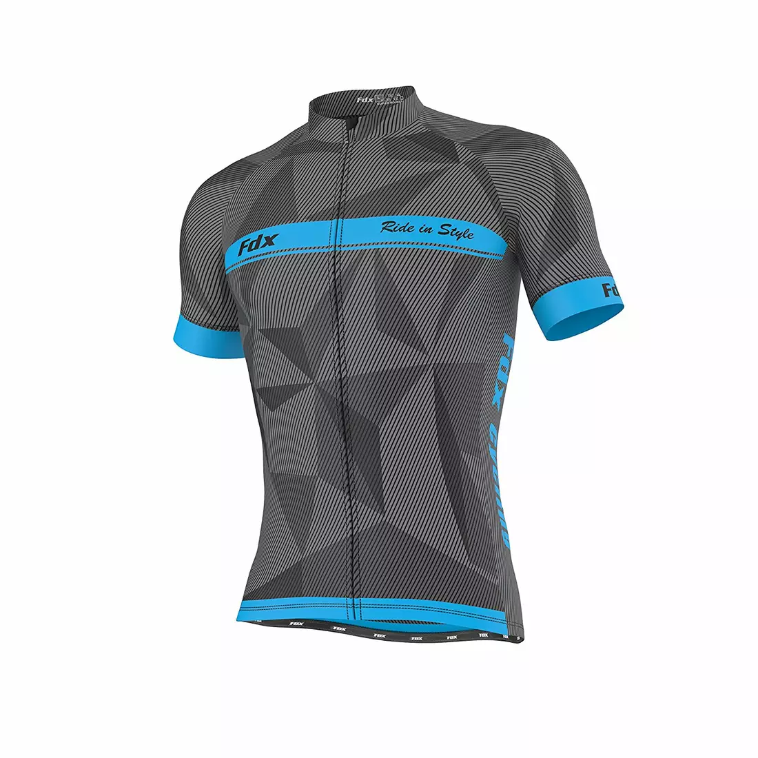FDX 1270 black and blue cycling jersey