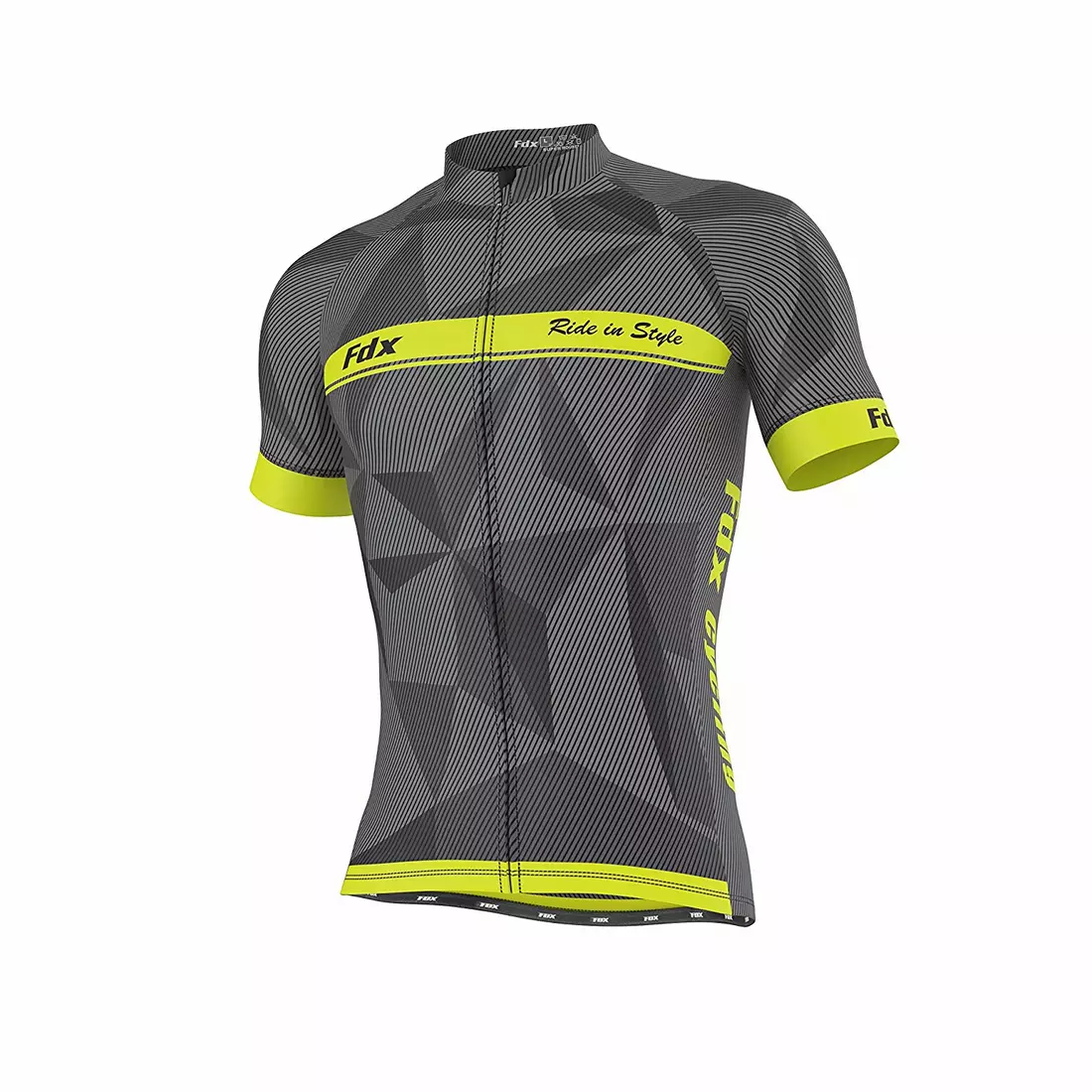 FDX 1270 cycling jersey, black and yellow
