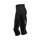 FDX 1600 men's cycling shorts 3/4 black/black stitching