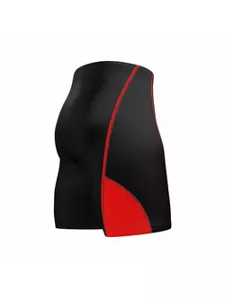 FDX 1610 bicycle shorts without suspenders, black and red