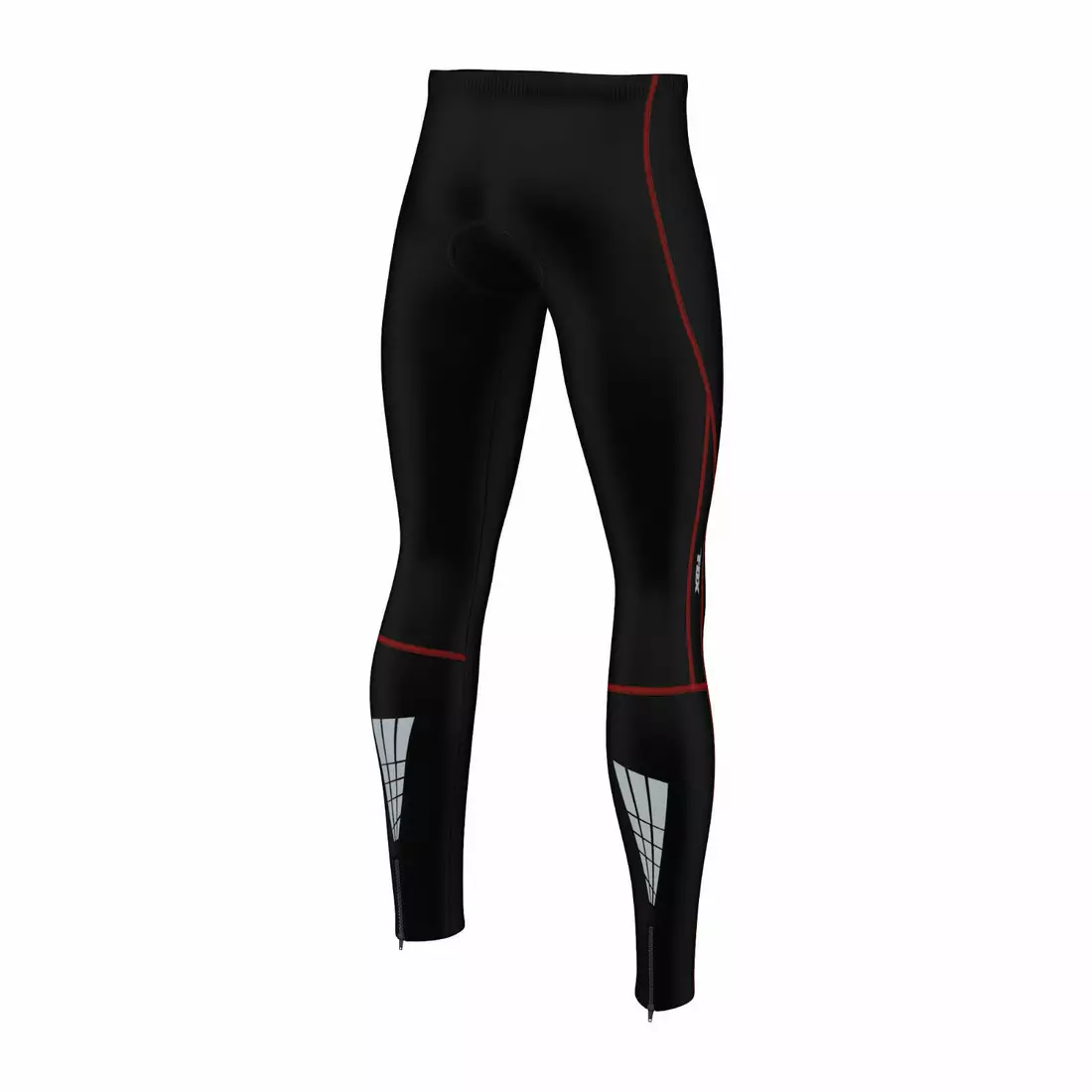 FDX 1830 cycling trousers, uninsulated. black-red stitching
