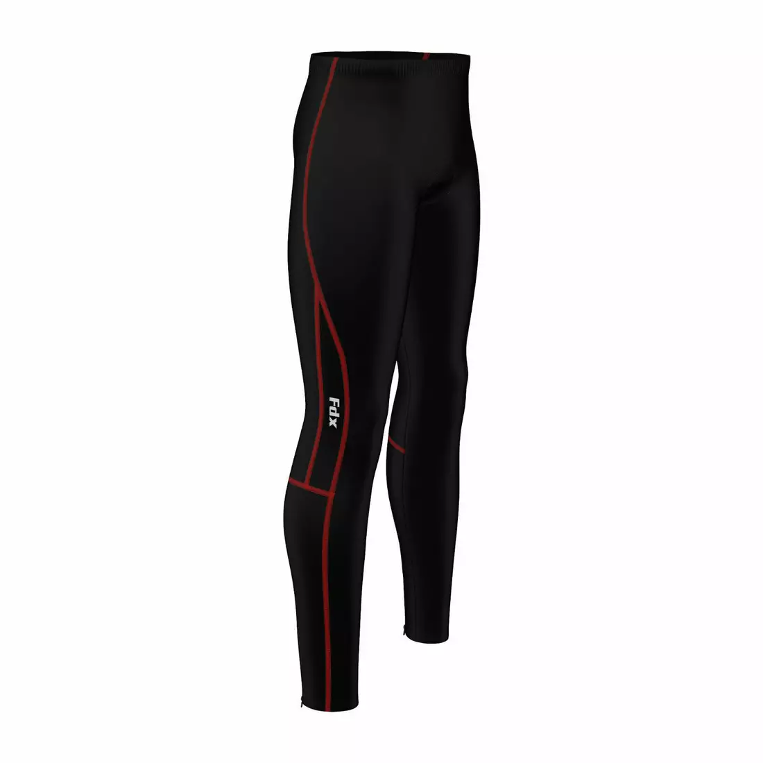 FDX 1830 cycling trousers, uninsulated. black-red stitching