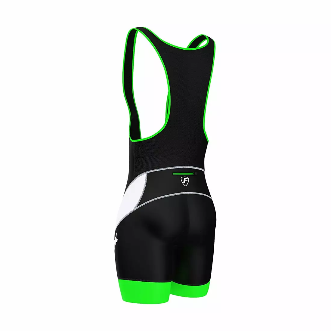 FDX 950 men's bib shorts, black and green