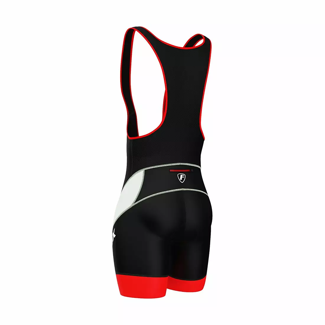 FDX 950 men's bib shorts, black and red
