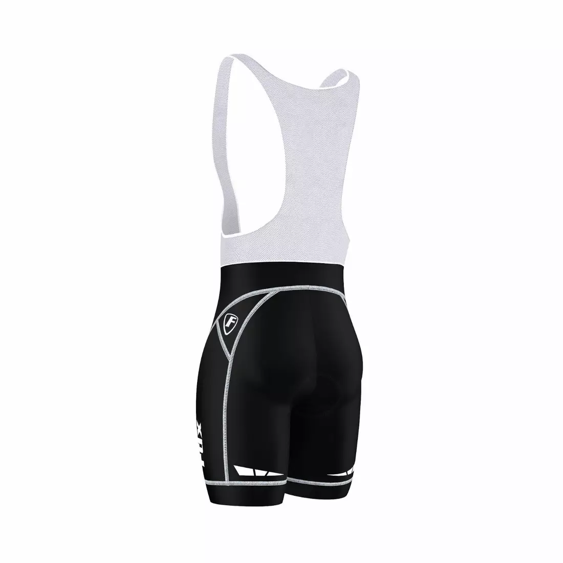 FDX 970 men's bib shorts, black and white