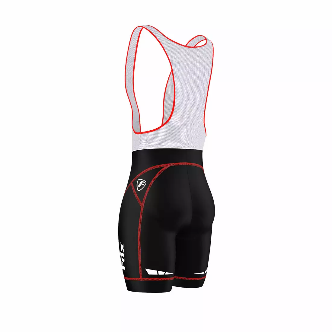 FDX 970 men's bib shorts, black-red