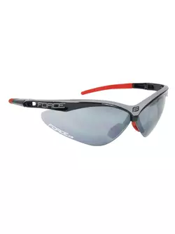 FORCE AIR glasses with interchangeable lenses, black and gray 91040