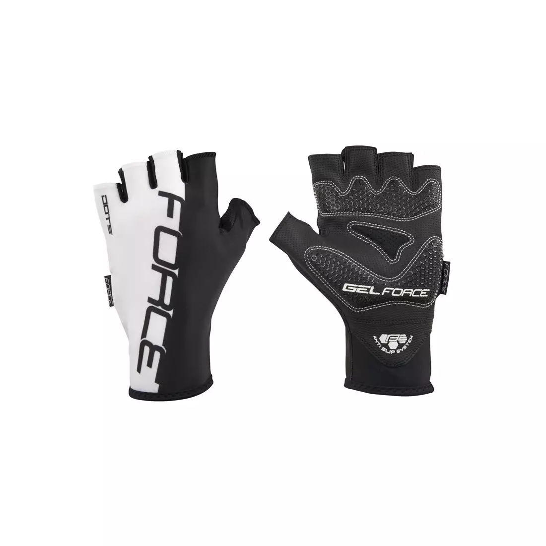 FORCE DOTS cycling gloves white 905246