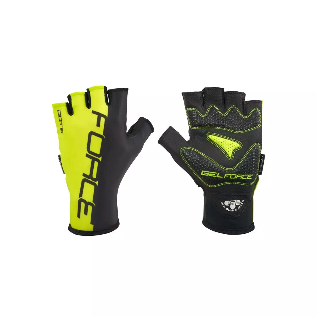 FORCE DOTS fluoro cycling gloves 905248