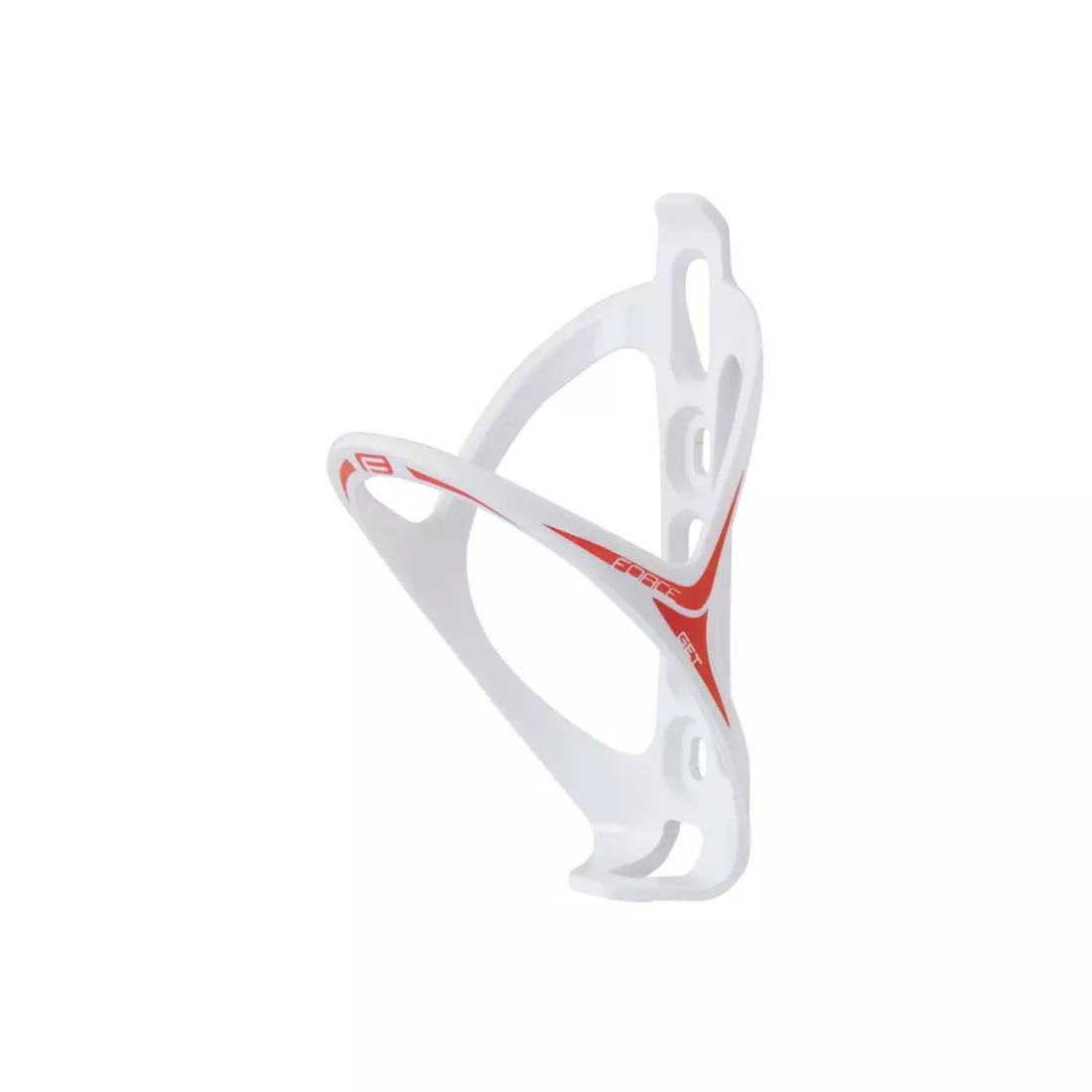 FORCE GET Water bottle cage white and red 241295