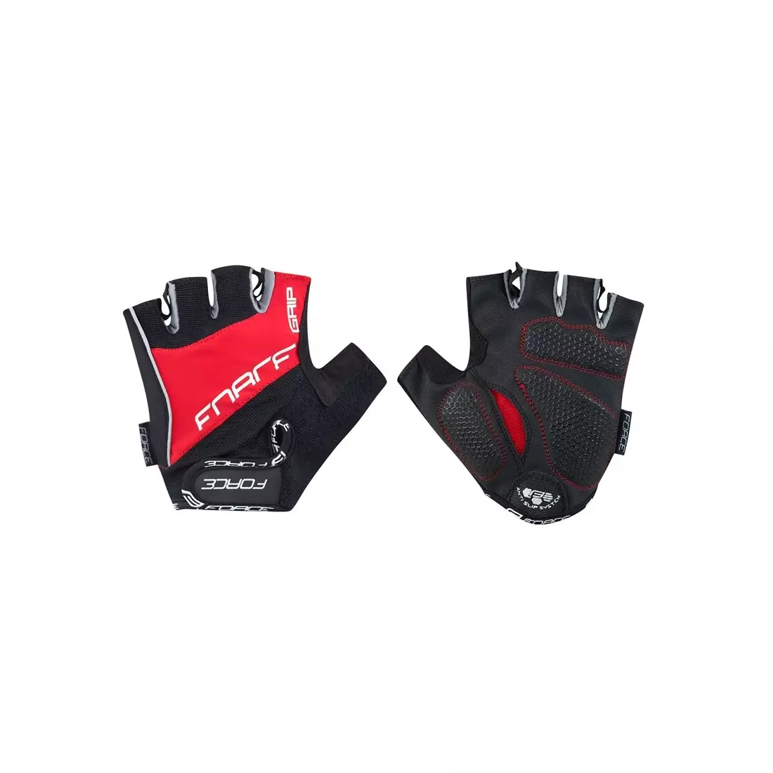 FORCE GRIP cycling gloves red 90511