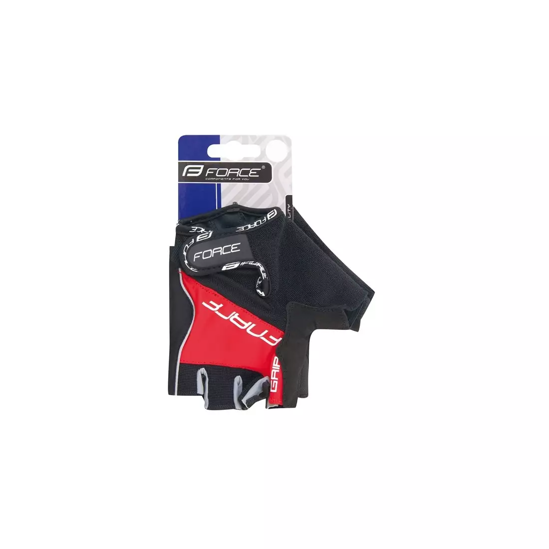 FORCE GRIP cycling gloves red 90511