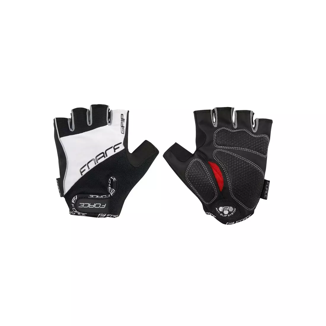 FORCE GRIP cycling gloves white 905146