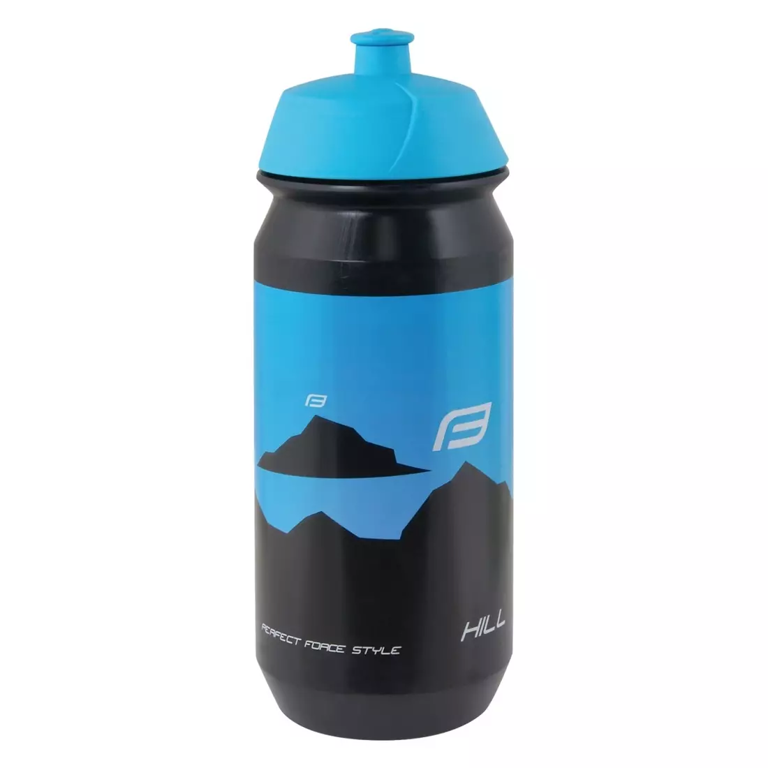 FORCE HILL bicycle bottle 0.5l black and blue 25194