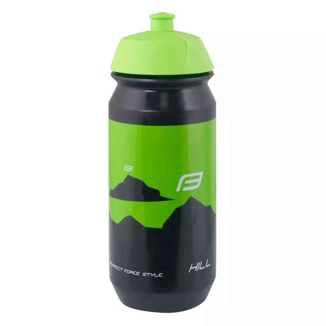 FORCE HILL bicycle bottle 0.5l black and green 25193