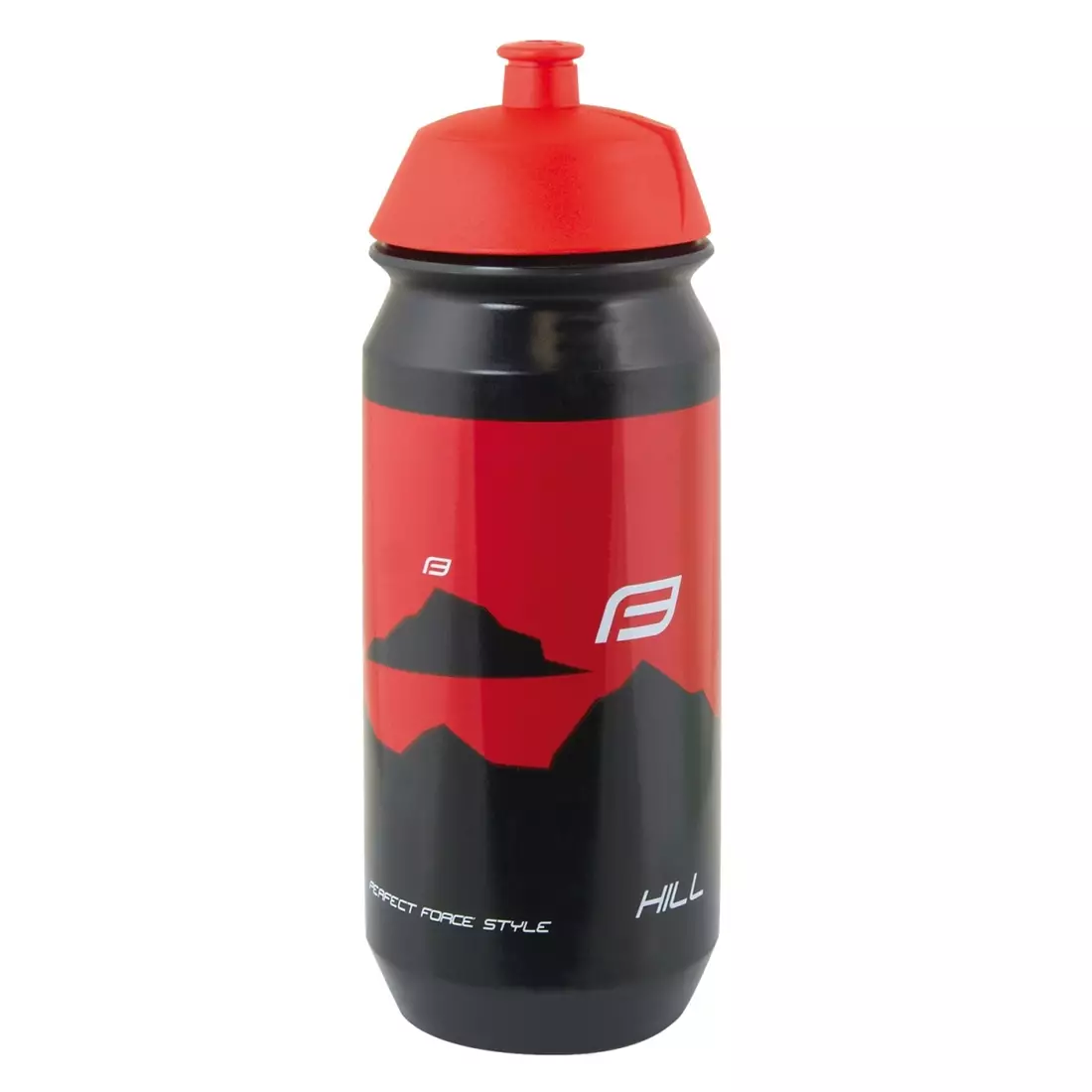 FORCE HILL bicycle bottle 0.5l black and red 25191