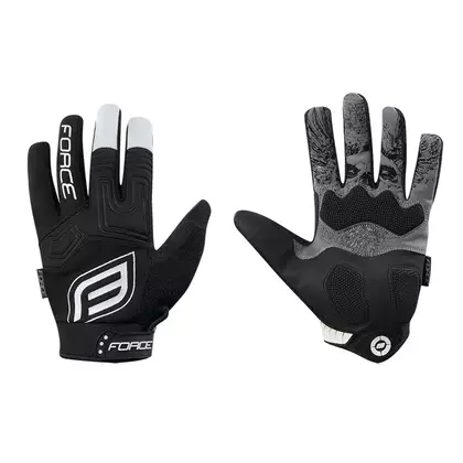 FORCE MTB AUTONOMY cycling gloves black and white