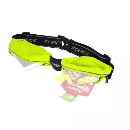 FORCE POUCH waist belt for running yellow fluor