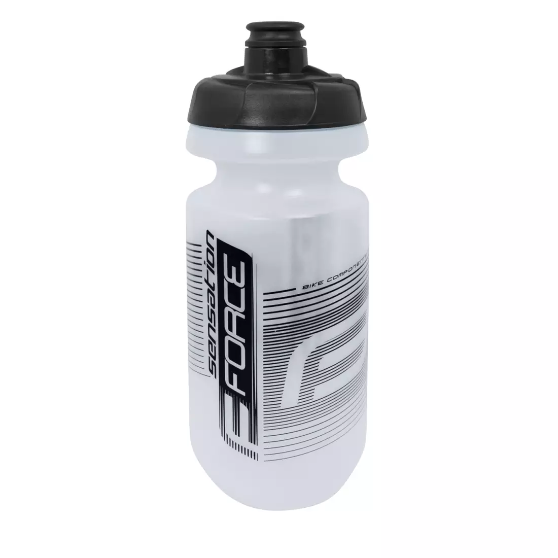 FORCE SENSATION bicycle water bottle 0,62l transparent black