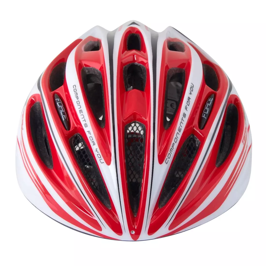 FORCE TERY bicycle helmet white-red-black 902723/4