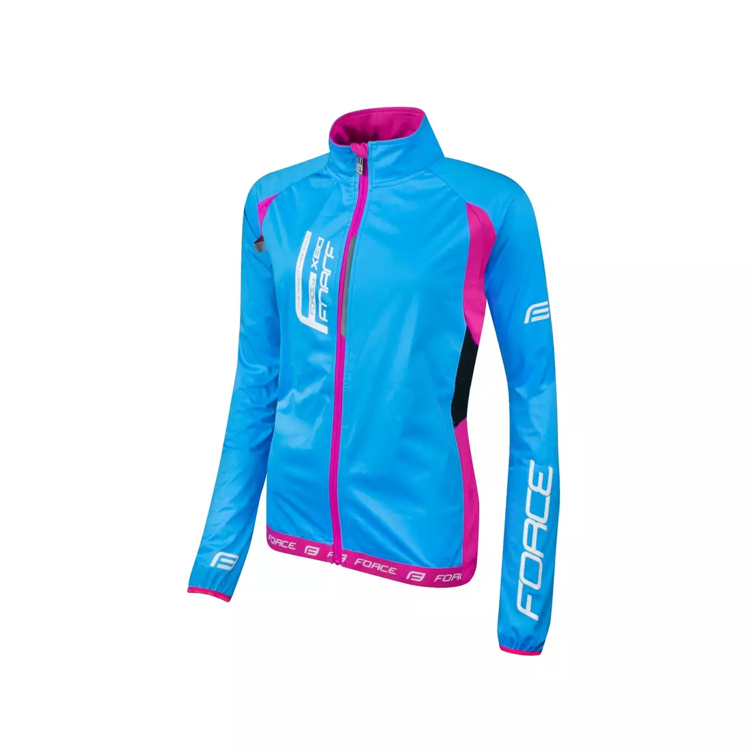 FORCE X80 SOFTSHELL Women's lightweight cycling jacket, non-insulated, blue