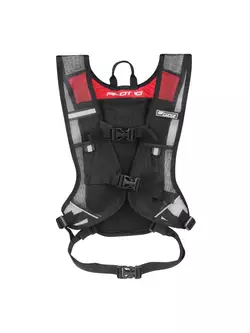 FORCE backpack PILOT 10l, black and red 896691