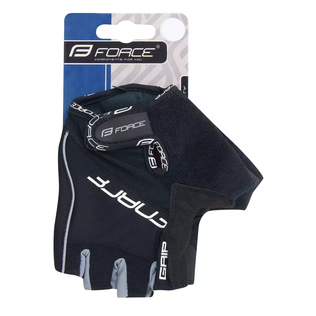 FORCE cycling gloves GRIP, black 905145