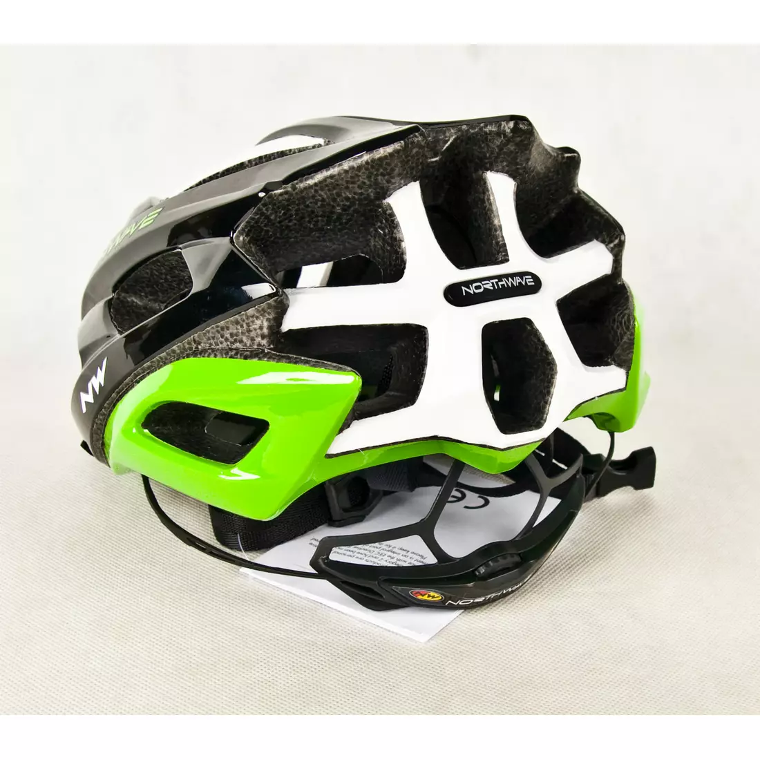 NORTHWAVE STORM bicycle helmet, black and green