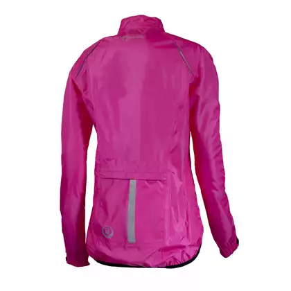 ROGELLI TELLICO Women's rainproof cycling jacket, fluor pink