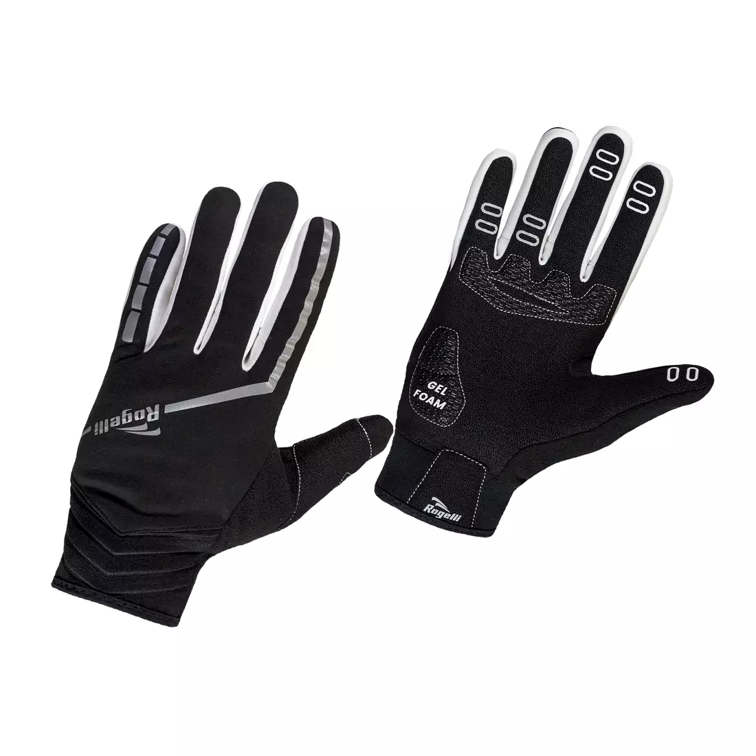 Rogelli Inverno winter cycling gloves, black and white
