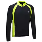 TENN OUTDOORS Men's Sprint cycling jersey with long sleeves, black and fluorine