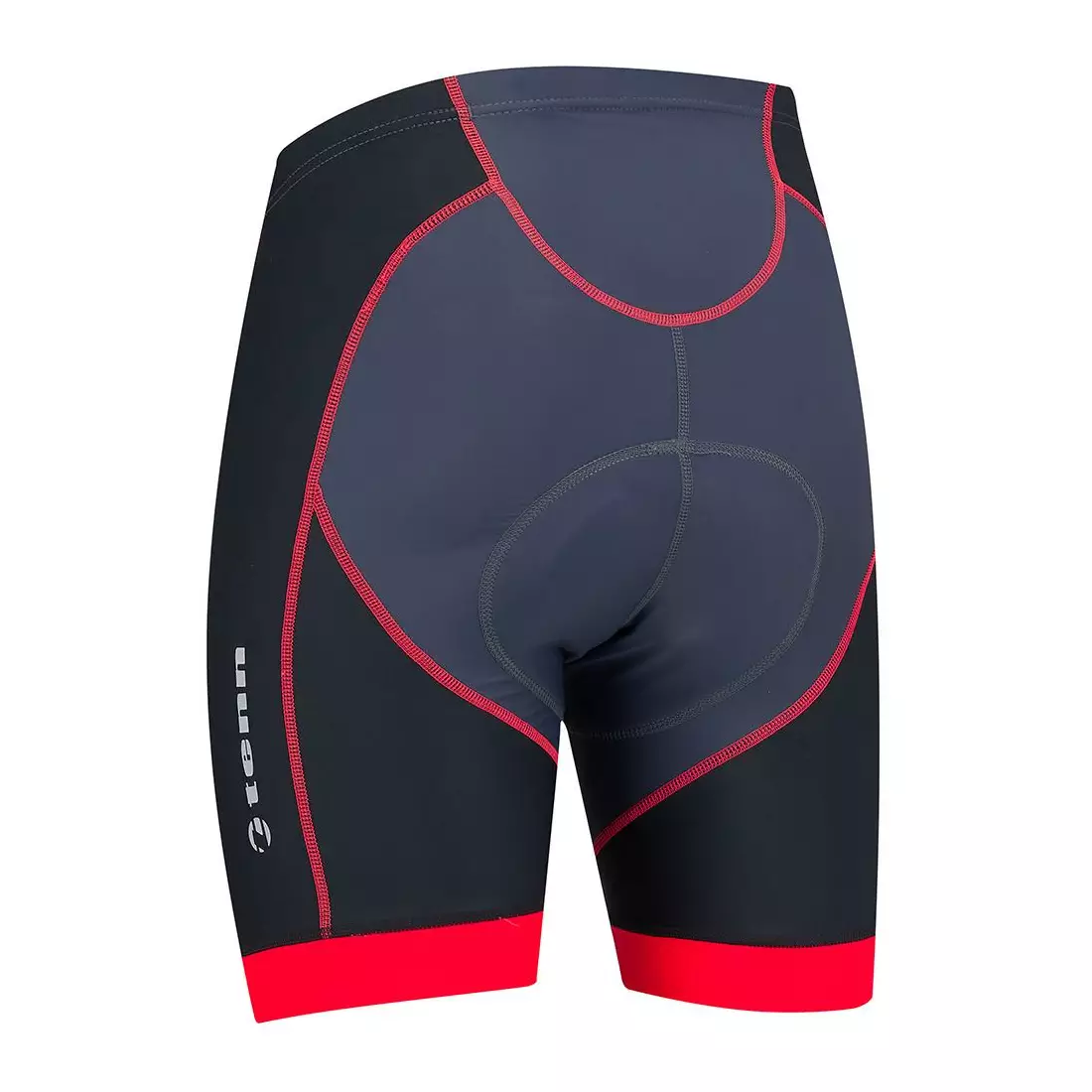 TENN OUTDOORS Men's bibless cycling shorts VIPER+ 2.0 black and red
