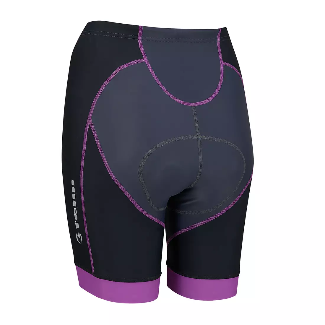 TENN OUTDOORS Women's bibless cycling shorts VIPER+ 2.0 black and purple