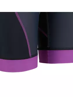 TENN OUTDOORS Women's bibless cycling shorts VIPER+ 2.0 black and purple